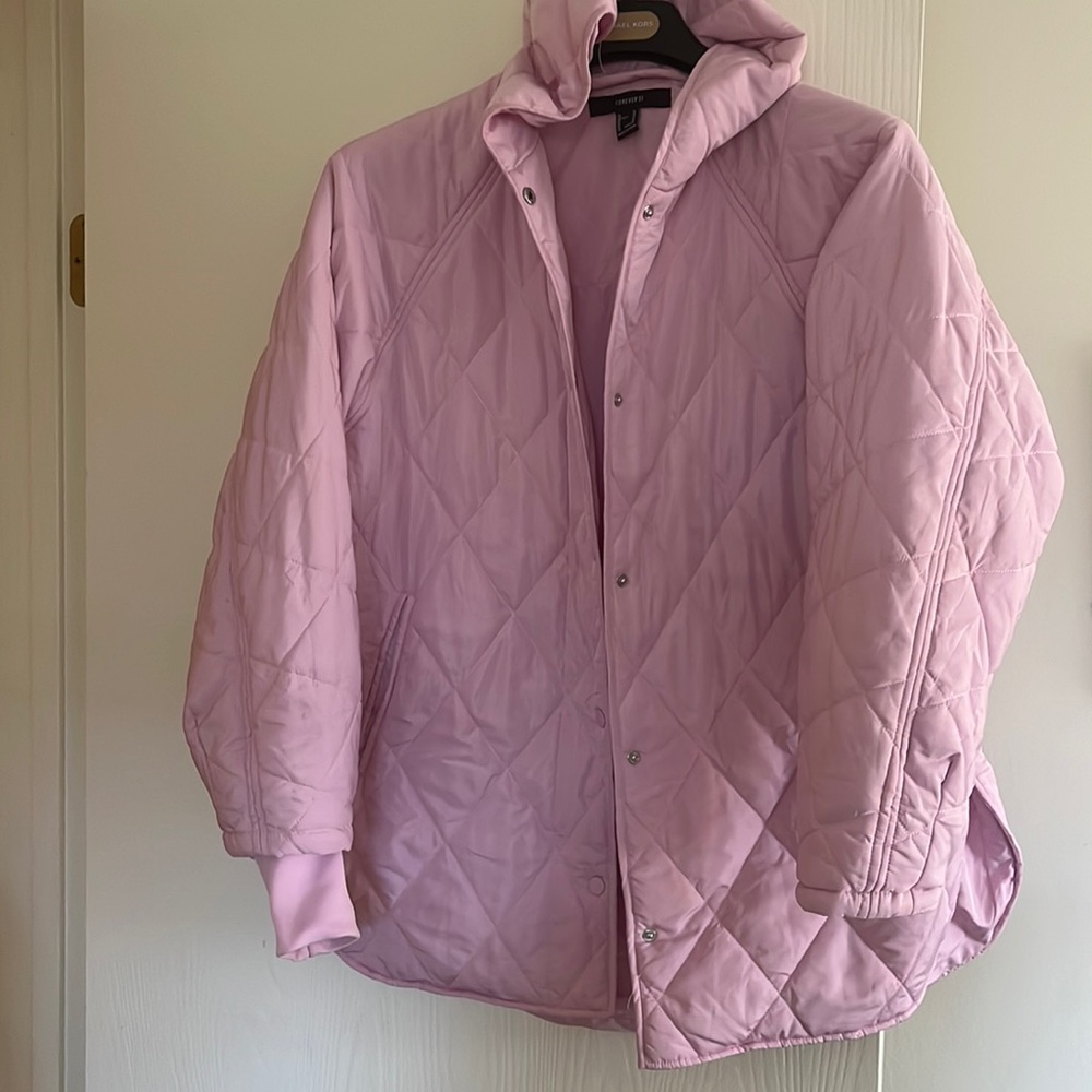Pink Oversized Quilted Puffer